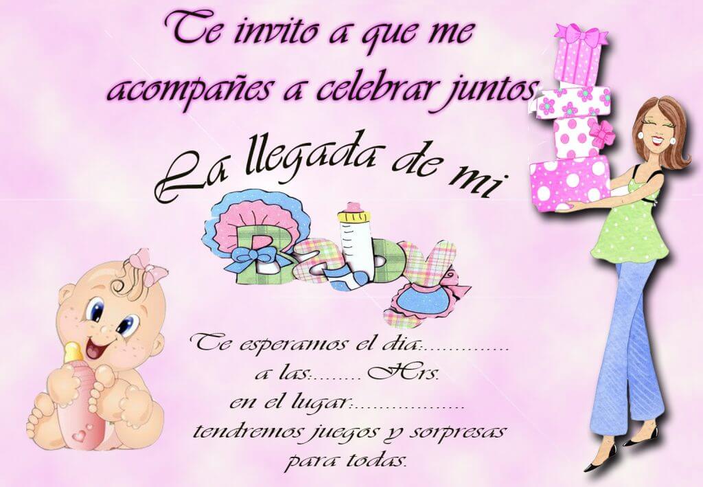 Invitaciones de Baby Shower Mamá Feliz